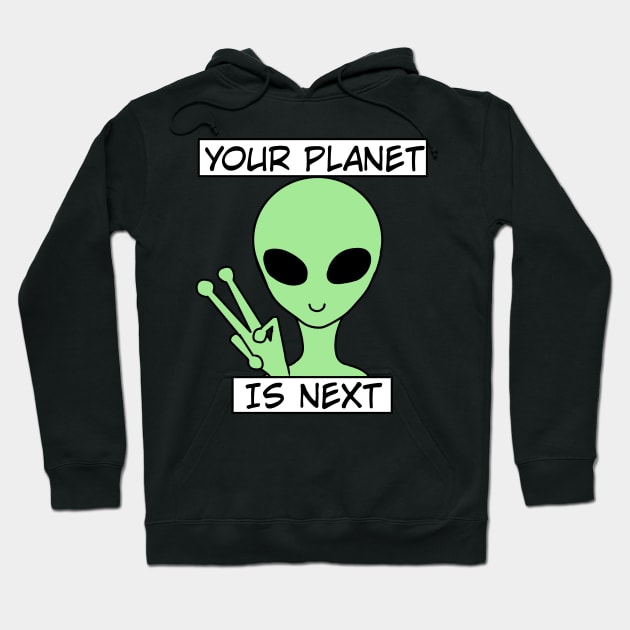 Trippy Alien Hoodie by Mavis Fox